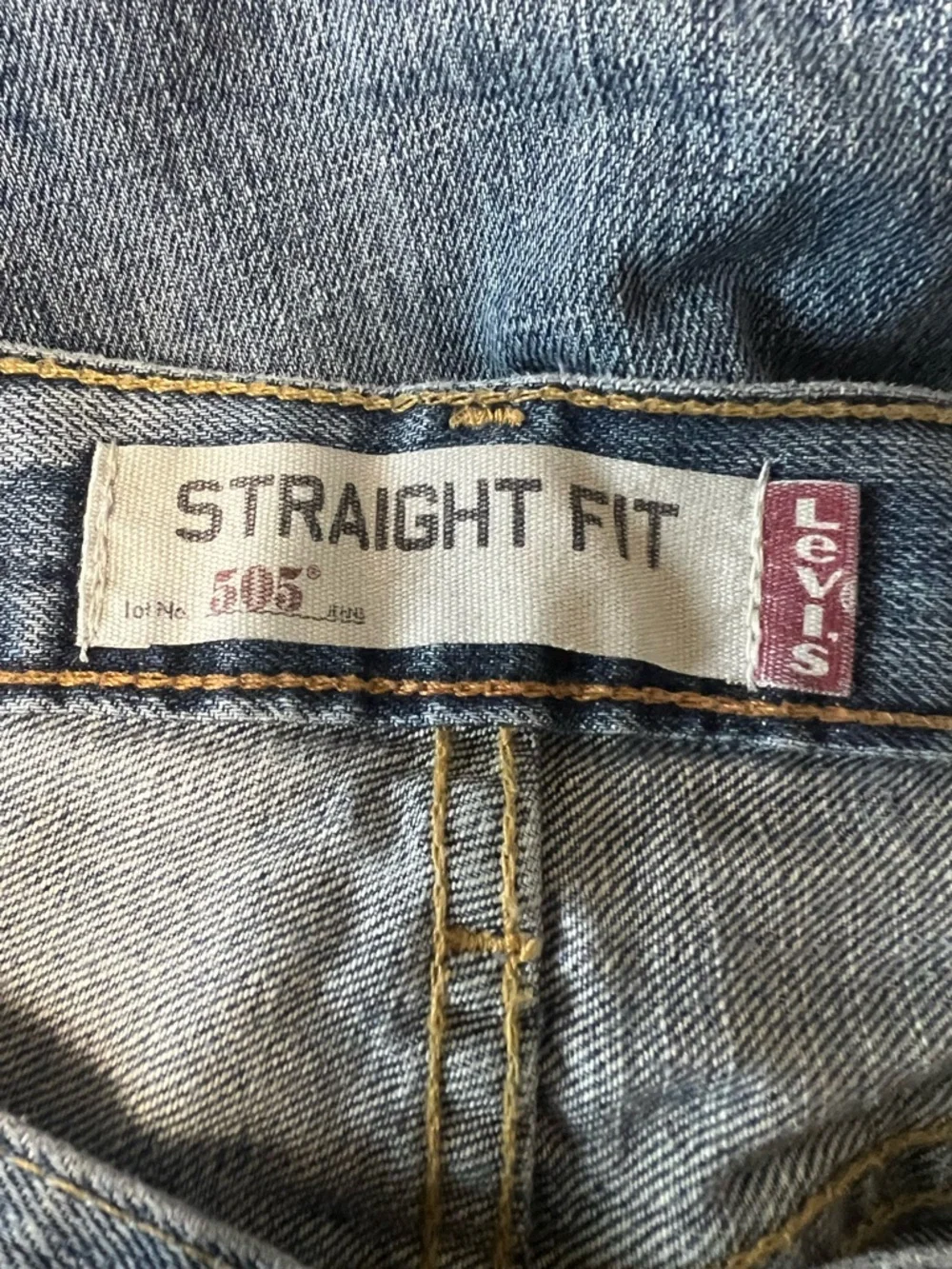 Levi's 505 Straight Fit Distressed Blue Denim Jeans 32x30 Men